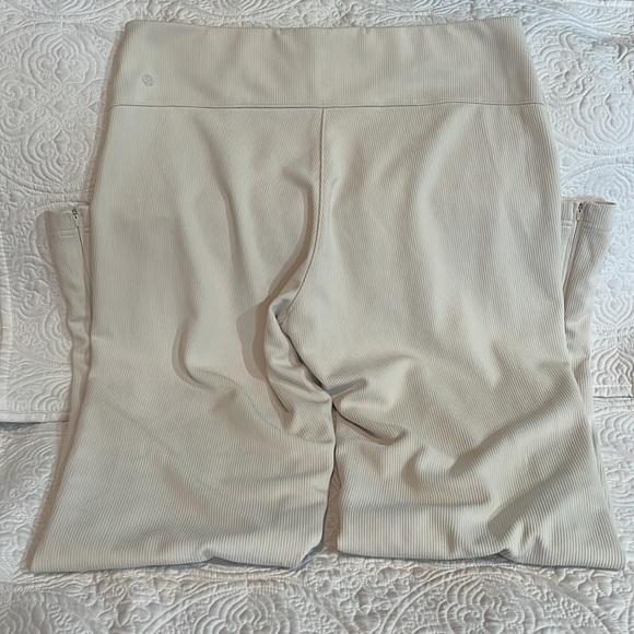 Brushed Softstreme Ribbed Zip Flared Pant 32.5" in
White Opal, size 14, NWT - Picture 9 of 16